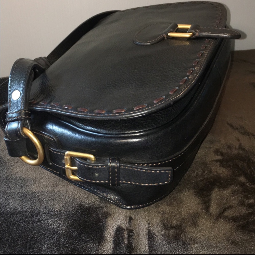 Dooney & Bourke Florentine Full Flap Saddle Bag in Black - Picture 3 of 12